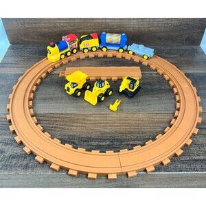 CAT Preschool Express Train With Track Pieces and Construction Vehicles